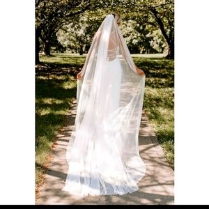 Cathedral white veil.